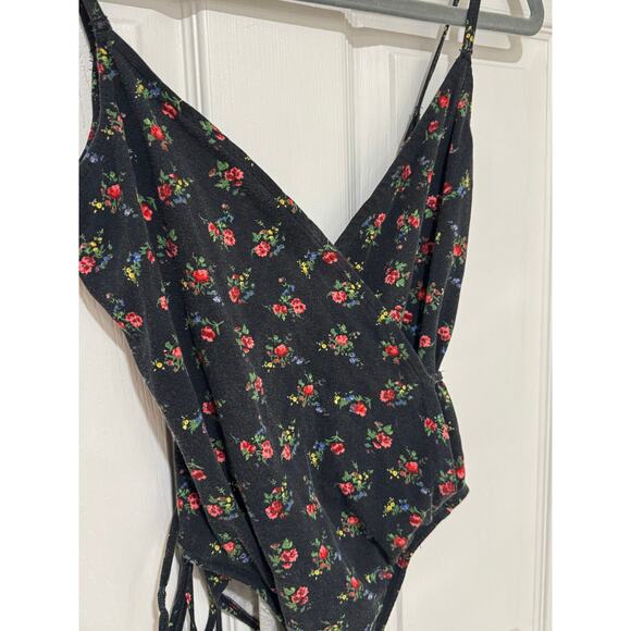 Out from Under for Urban Outfitters Floral Tie Bodysuit Medium - Picture 2 of 4